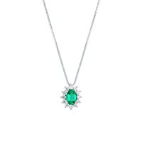 Necklace Mirco Visconti Woman in White Gold Smeraldo AM426/B10S